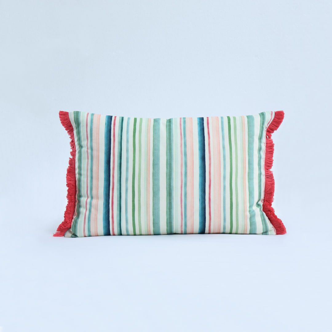 MM Linen Frankie Stripe Cushion | Linen Cotton Blend 60x40cm image 0